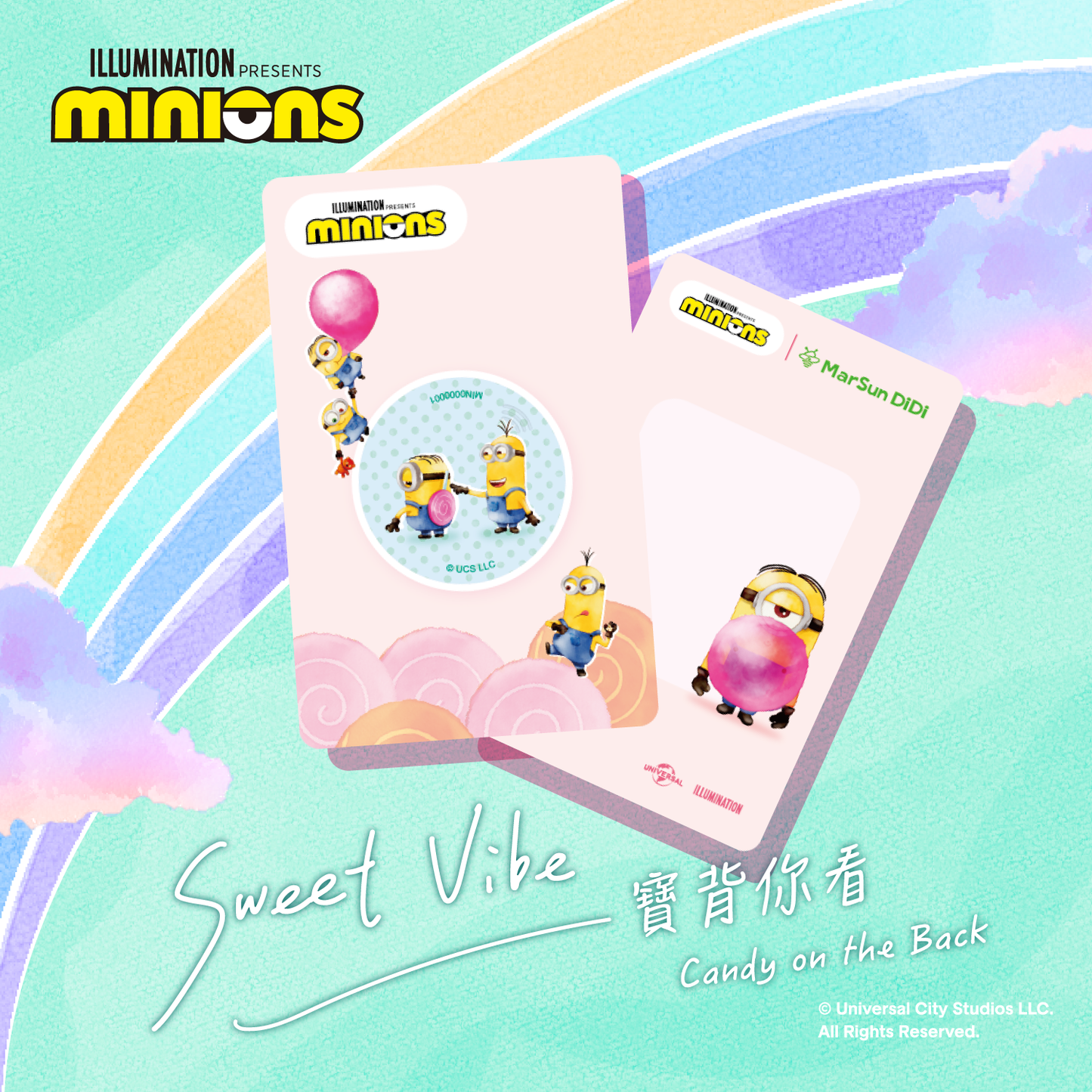 Minions Sweet Vibe Chip Tag - Candy on the Back