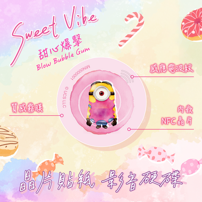 Minions Sweet Vibe Chip Tag - Blow Bubble Gum